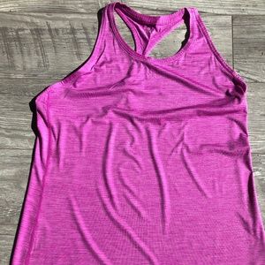 Athleta Ribbed Racerback Pink Tank, L